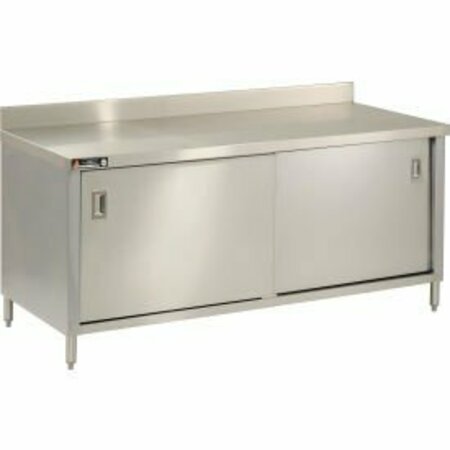 AERO Aero Manufacturing Co. Cabinet Workbench, Sliding Doors, 60"W x 24"D, Silver 2TSBOD-2460